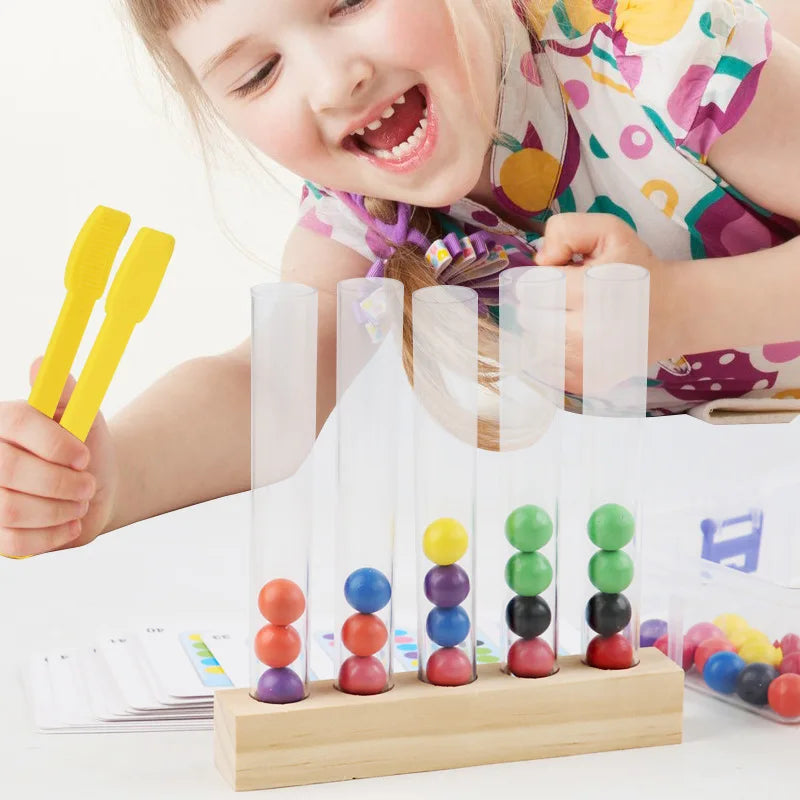 Wooden Beads Test Tube Toy