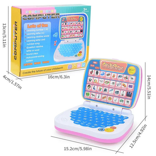 English Learning Small Battery Laptop Toy for Kids