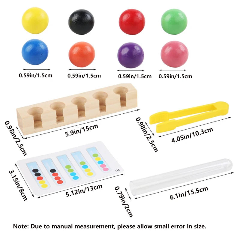 Wooden Beads Test Tube Toy