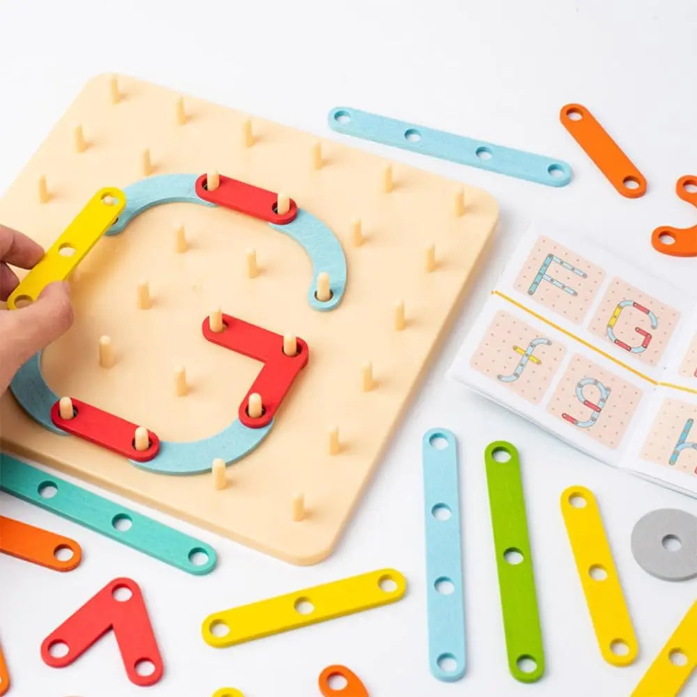 Board Puzzle Toy (Geometric Graphics with Cards)