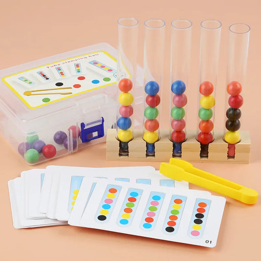 Wooden Beads Test Tube Toy