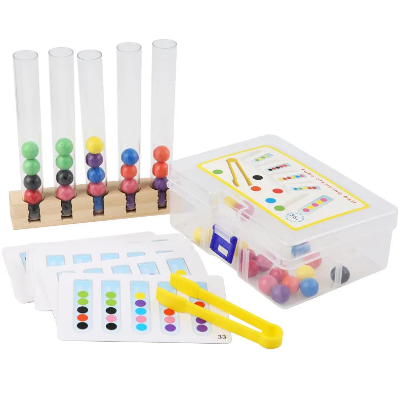 Wooden Beads Test Tube Toy