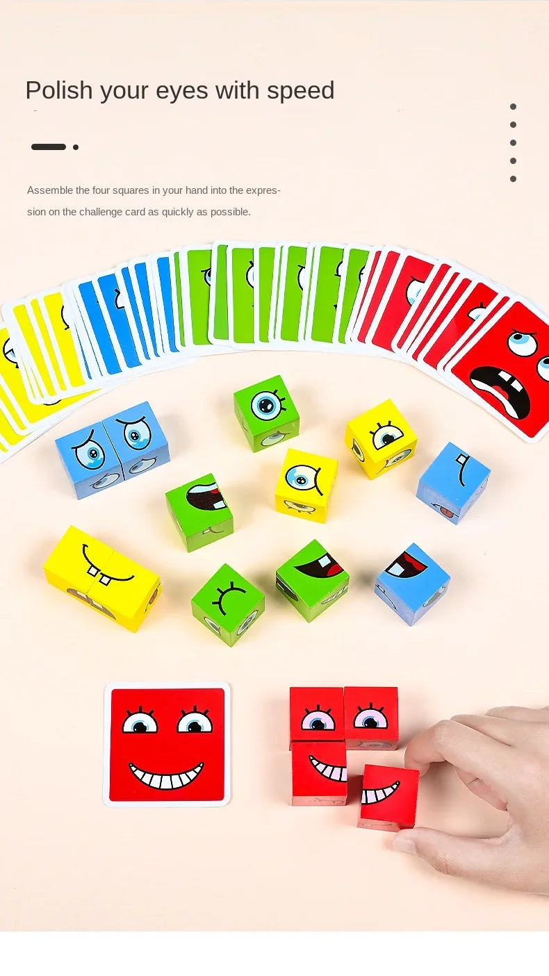 Montessori Expression Wooden Blocks