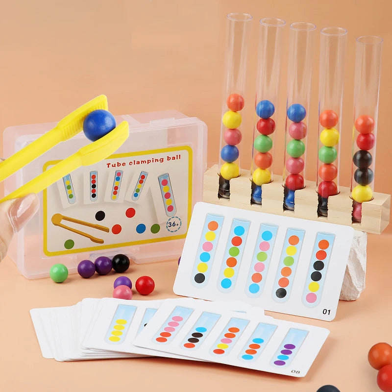 Wooden Beads Test Tube Toy