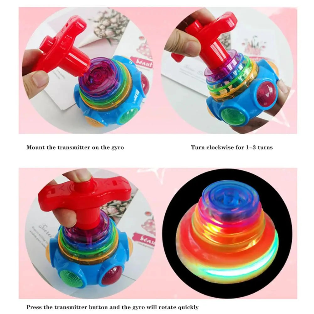 Colorful Flashing Gyro Music Spinning Toy