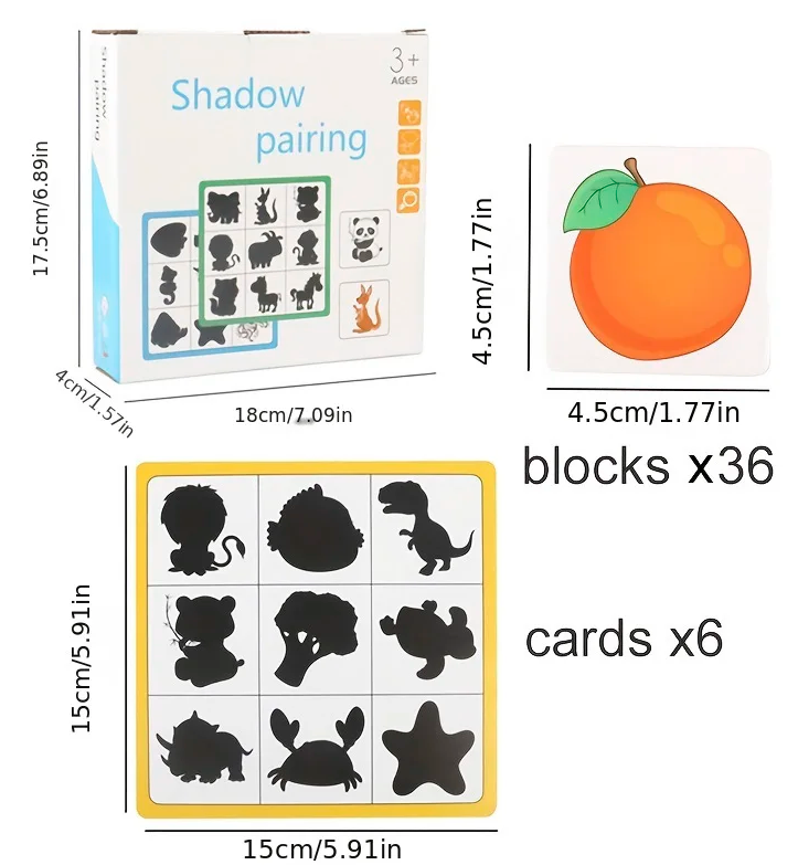 Shadow Pairing Shape Puzzle