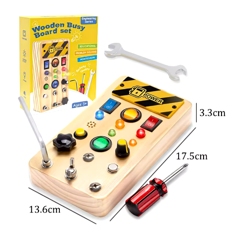 Montessori Busy Board Circuit with LED Light