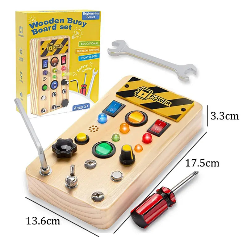 Montessori Busy Board with LED Light