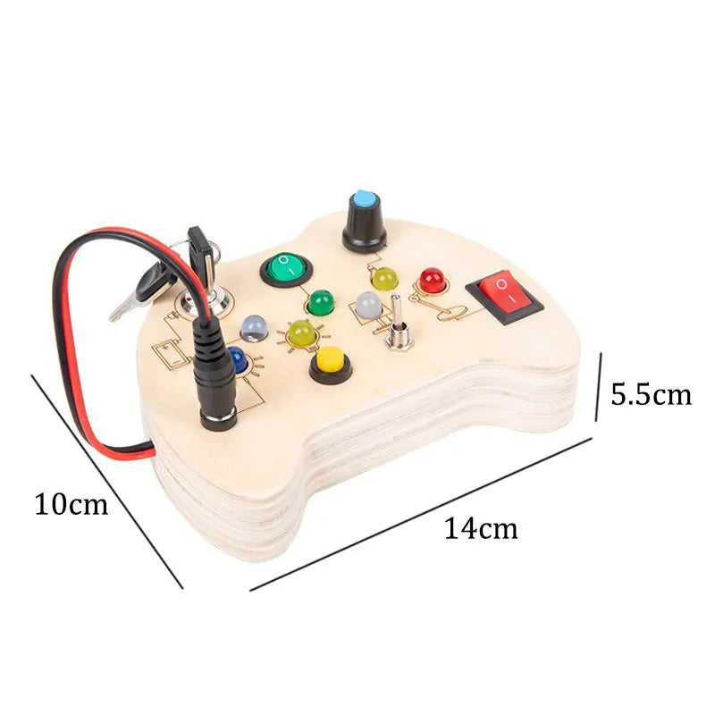 Montessori Busy Board with LED Light
