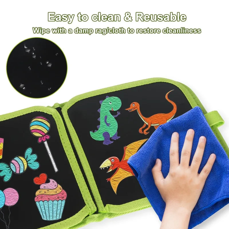 Reusable Drawing Board with Magic Pens