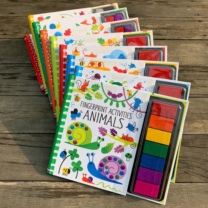 Fingerprinting Books with Rubber Stamps Pad