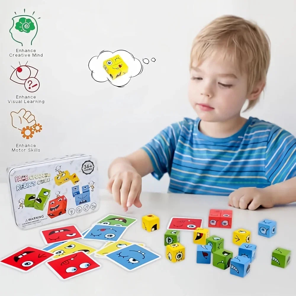 Montessori Expression Wooden Blocks