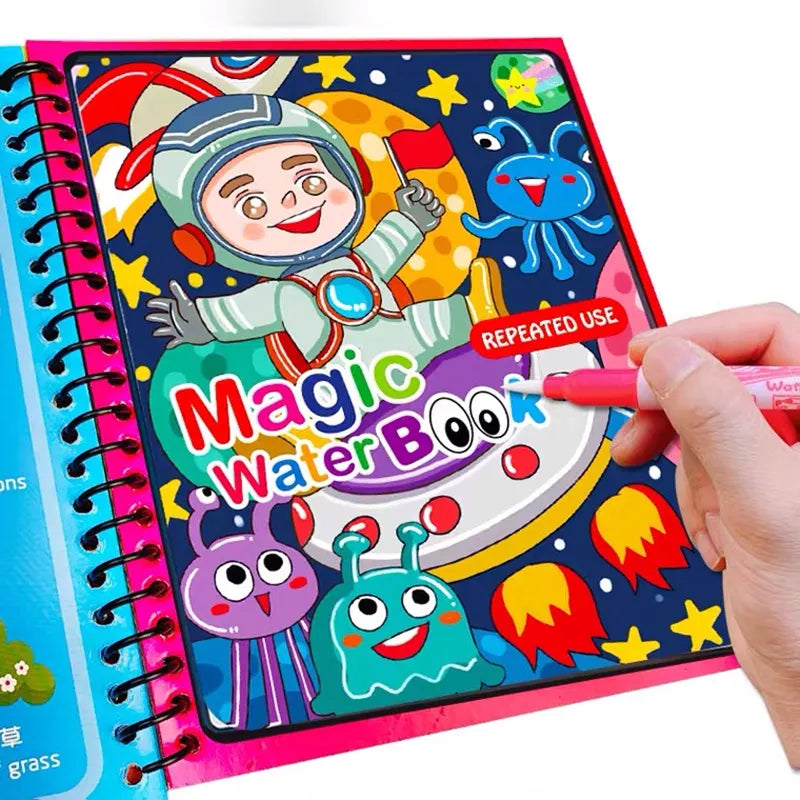 Magic Water Drawing Reusable Book